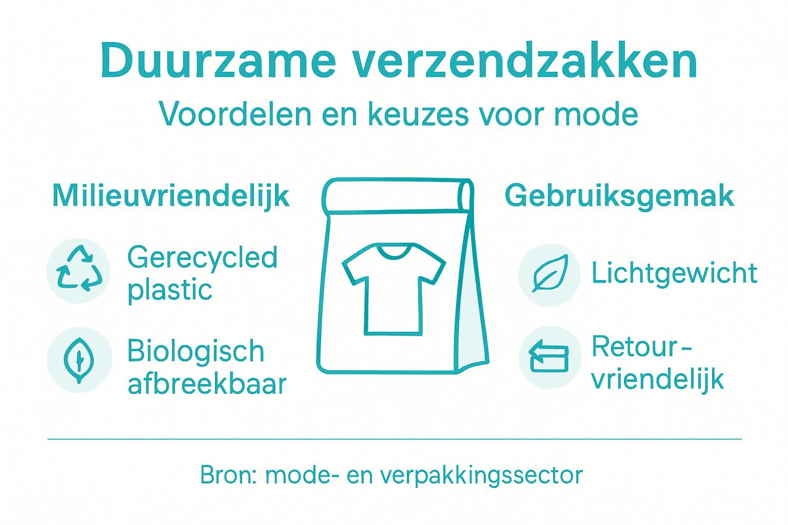 Infographic: Duurzame verzendzakken – voordelen en waar je op moet letten