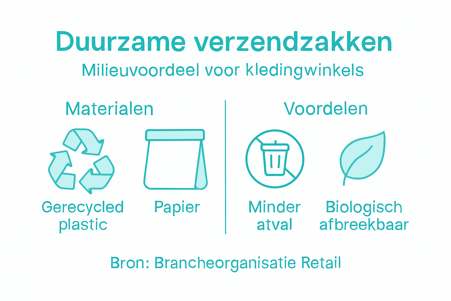 Infographic: Duurzame materialen en de voordelen van milieuvriendelijke verzendzakken