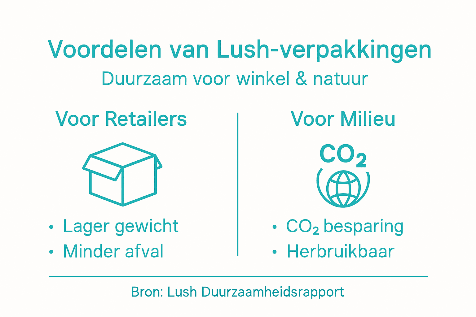 Infographic: Zo draagt de verpakking van Lush bij aan een beter milieu
