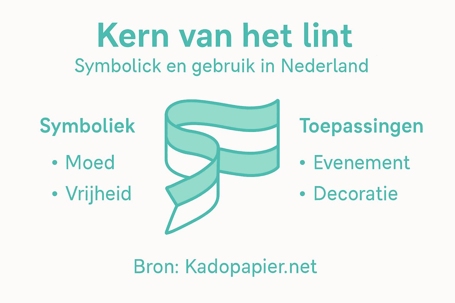 Infographic over de symboliek en het gebruik van linten