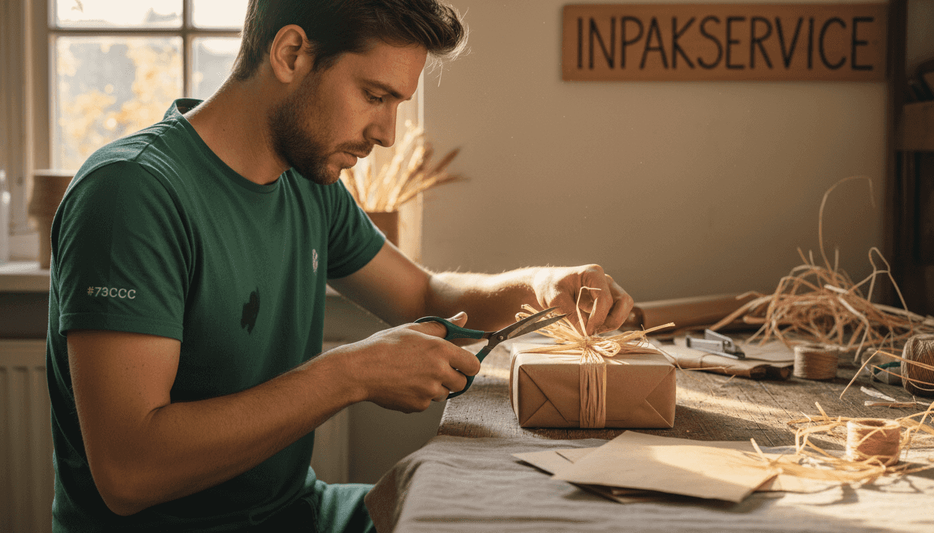 Duurzame strik gemaakt van raffia en papier – perfect om je cadeau op een milieuvriendelijke manier te versieren.