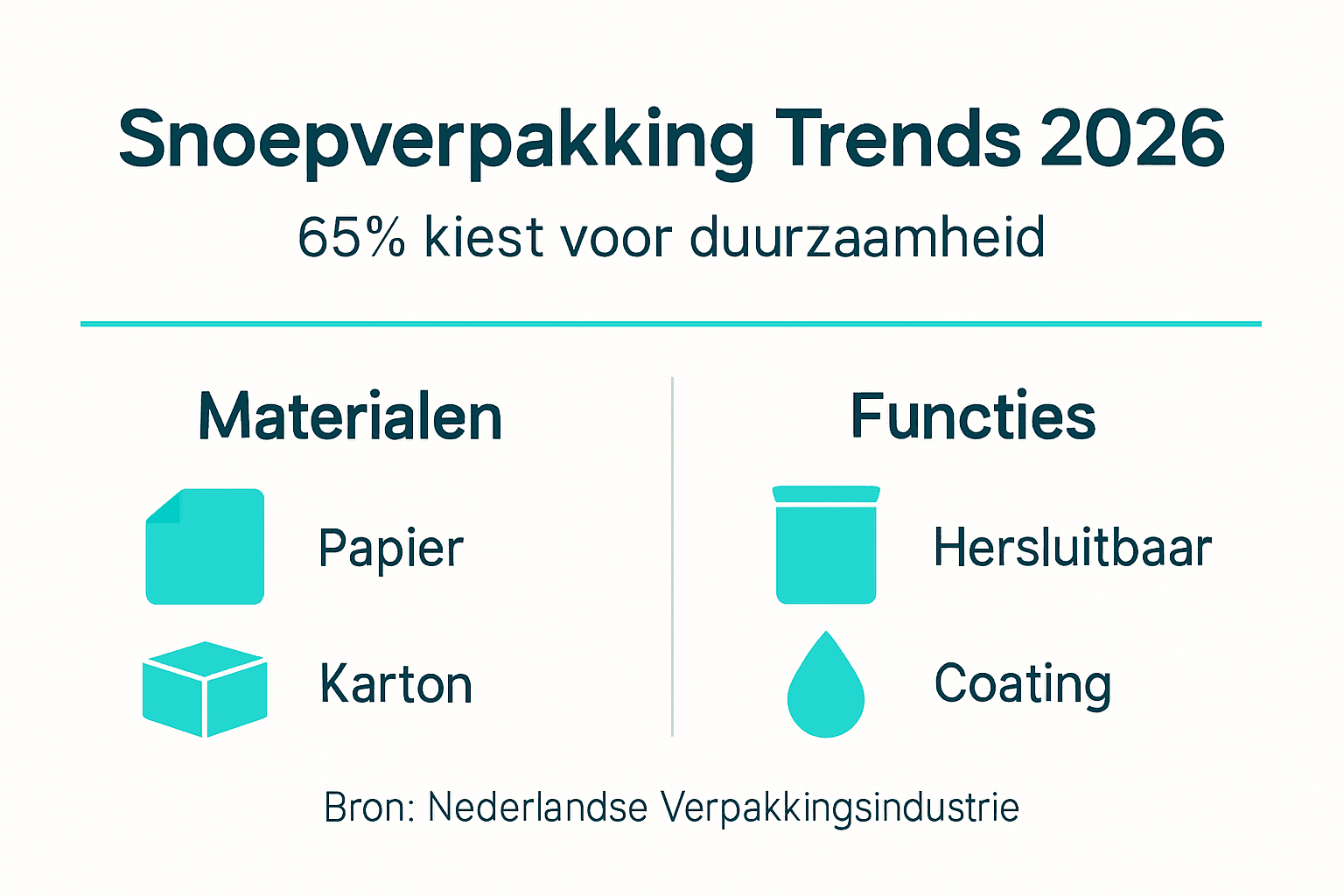 Infographic: de nieuwste trends in duurzame verpakkingen voor snoep in 2026