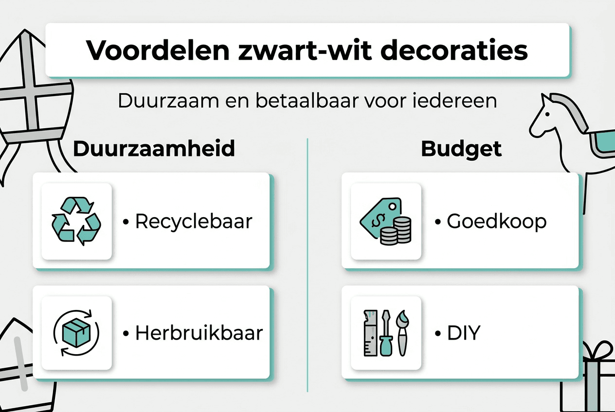 Infografik: Warum sollte man sich für schwarz-weiße Sinterklaas-Dekorationen entscheiden?