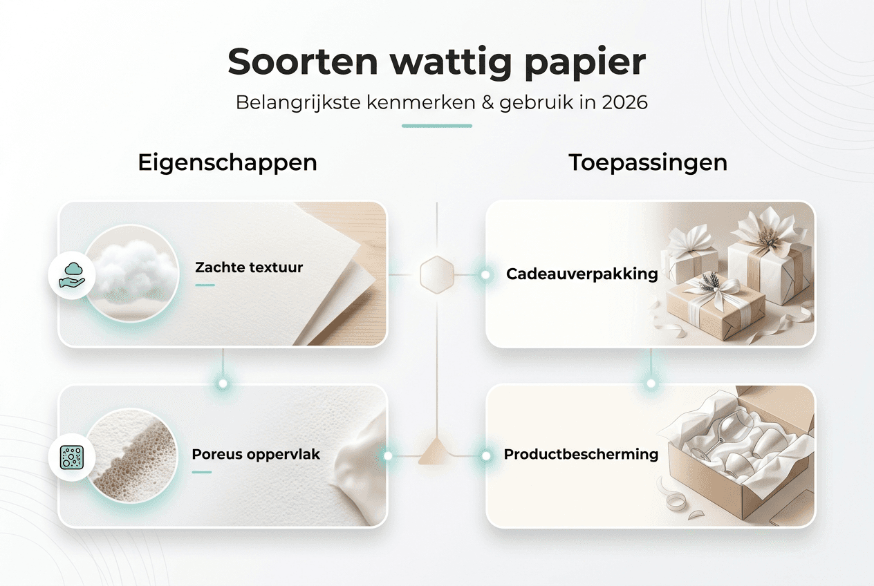 Infographic: een handig overzicht van verschillende soorten zacht en wollig papier
