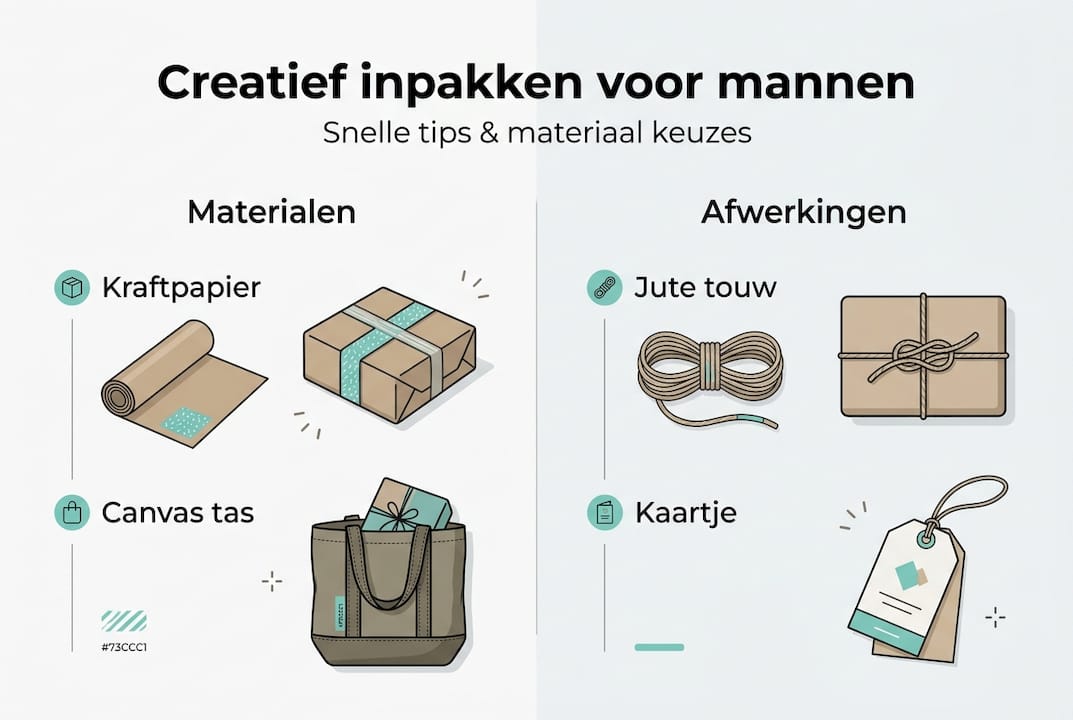 Infographic: materialen en afwerkingen voor cadeauverpakkingen
