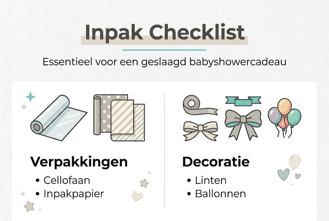 Handige infographic: wat neem je mee naar een babyshower? Checklist om niets te vergeten!