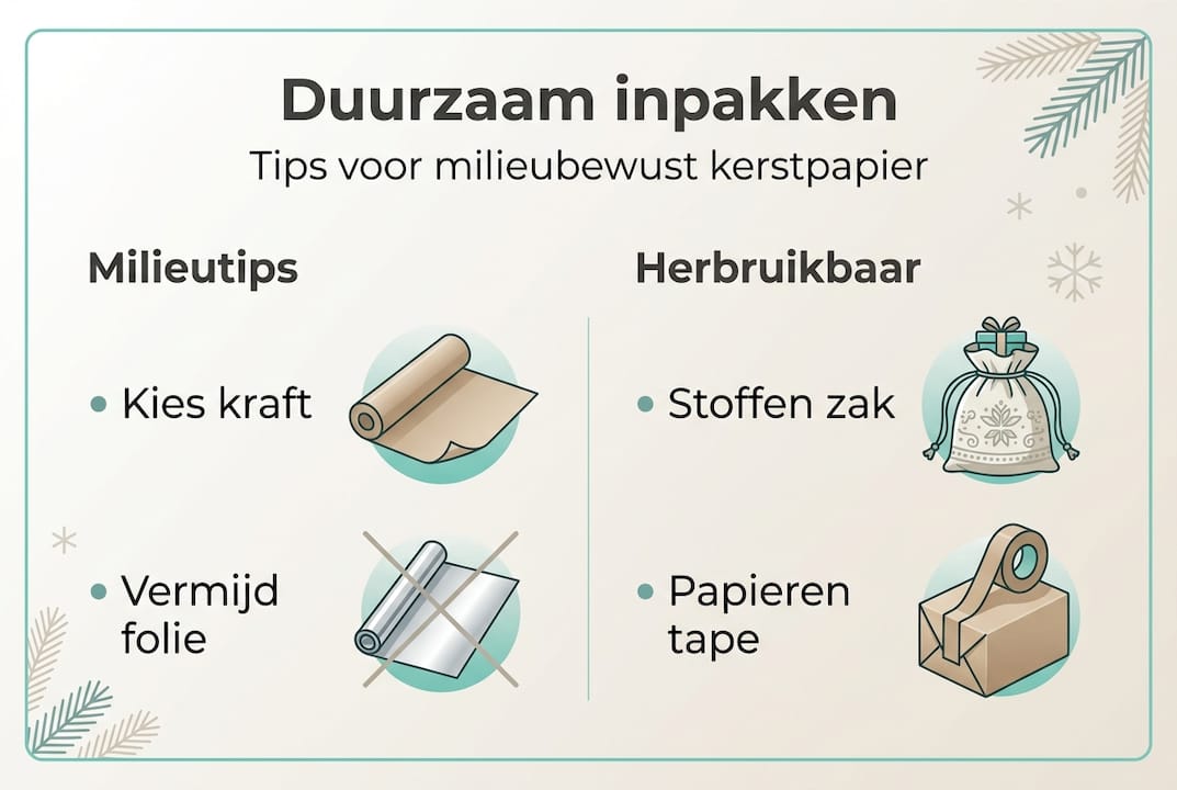 Infographic: duurzame tips voor het inpakken van kerstcadeaus