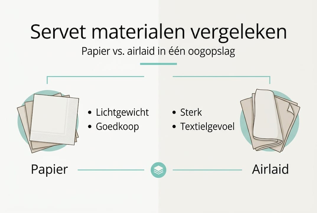 Infographic: papier of airlaid servetten – wat zijn de verschillen?