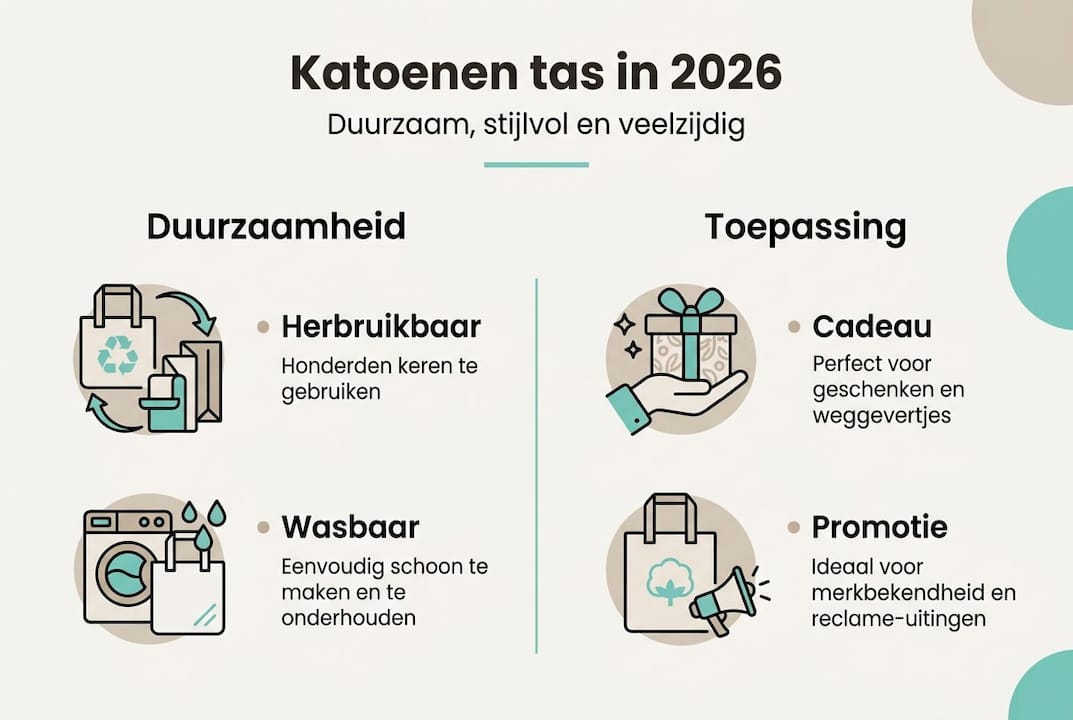 Infographic: de belangrijkste kenmerken van een katoenen tas