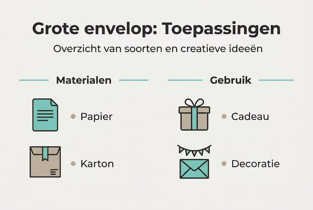 Overzicht: verschillende soorten grote enveloppen en hun praktische toepassingen
