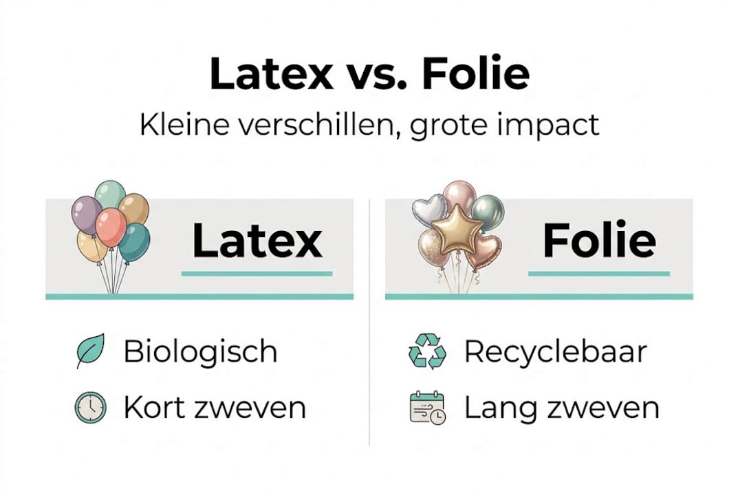 Infographic: latexballonnen versus folieballonnen