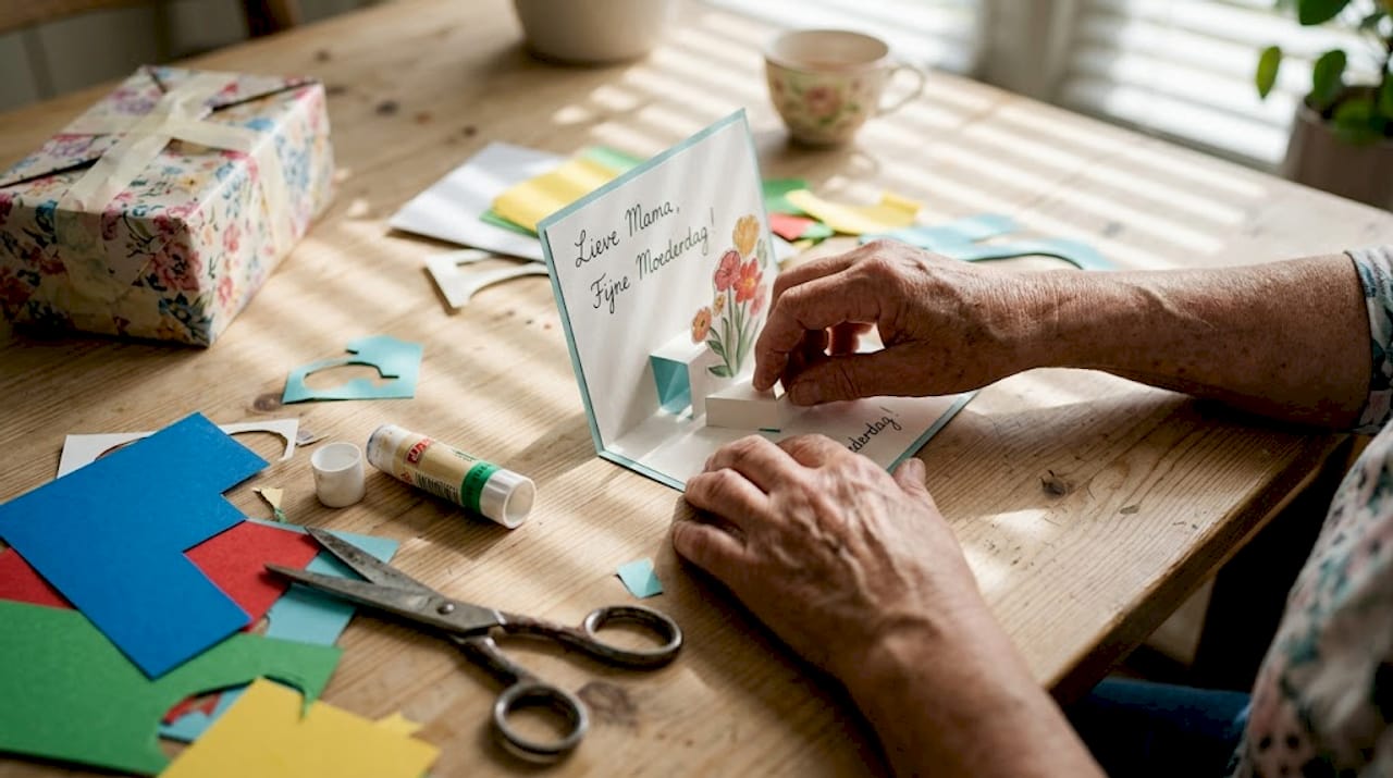 Zelf een Moederdag pop-up verpakking knutselen met je handen