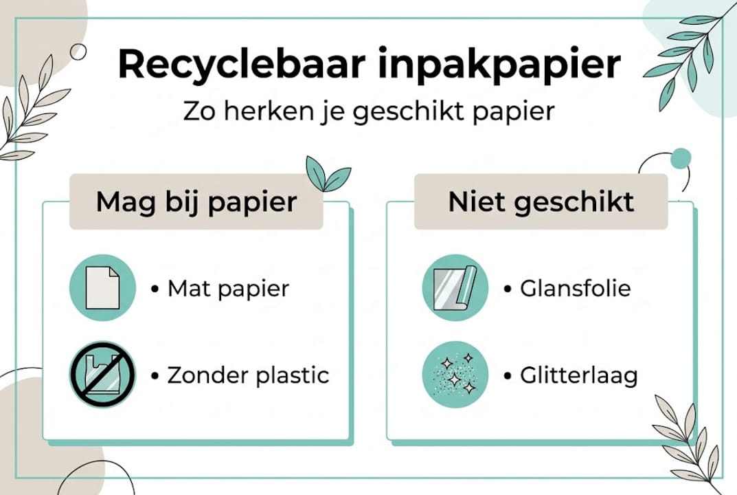 Infographic: welk inpakpapier kun je recyclen en welk niet?