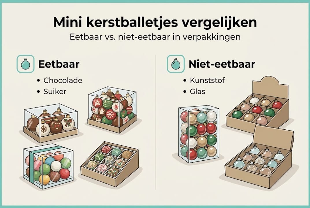 Infographic: Welke kerstballen kun je eten en welke niet?
