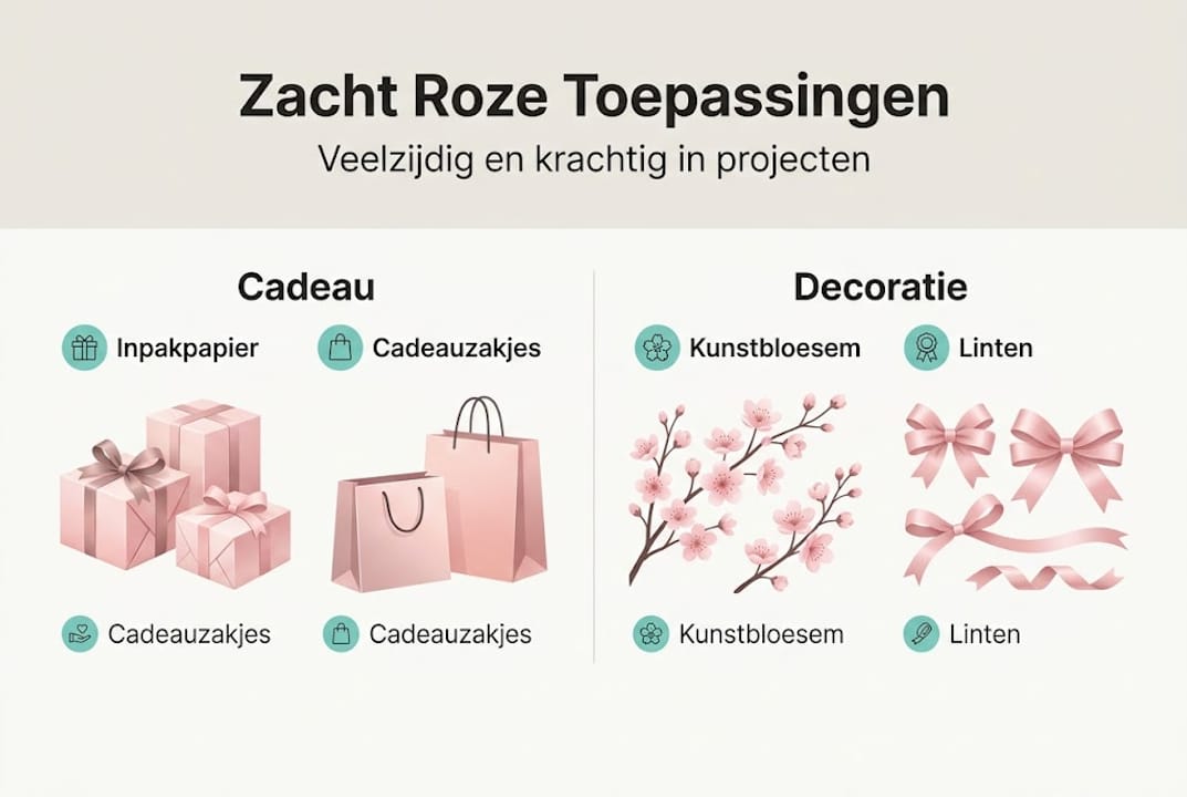 Overzicht: creatieve manieren om zachtroze toe te passen
