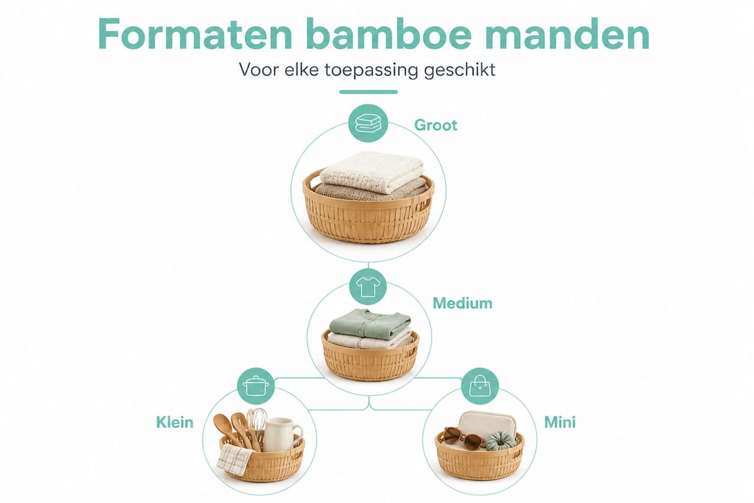 Overzicht van verschillende bamboemand-formaten met bijbehorende iconen