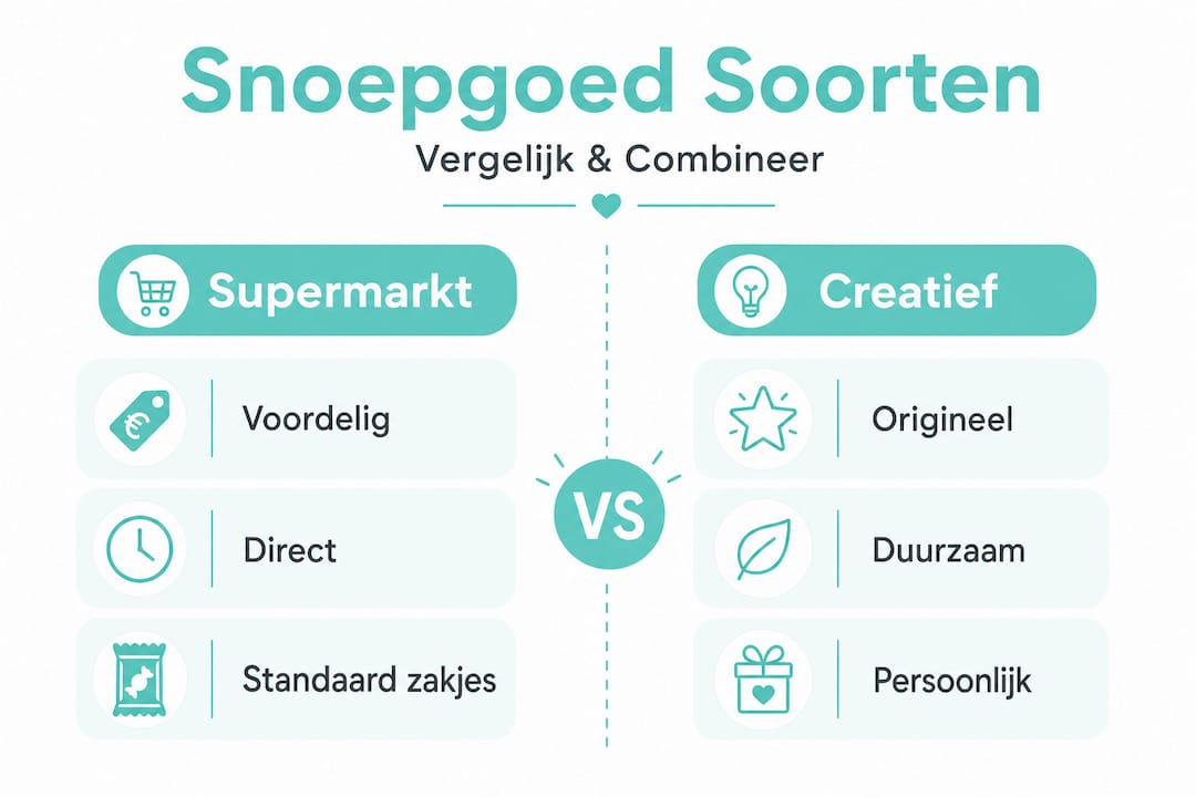 Infographic: de verschillende soorten Sinterklaassnoep op een rijtje