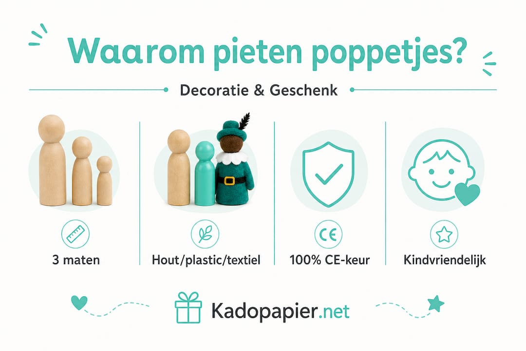 Infographic: De pluspunten van pietenpoppetjes als decoratie en cadeau