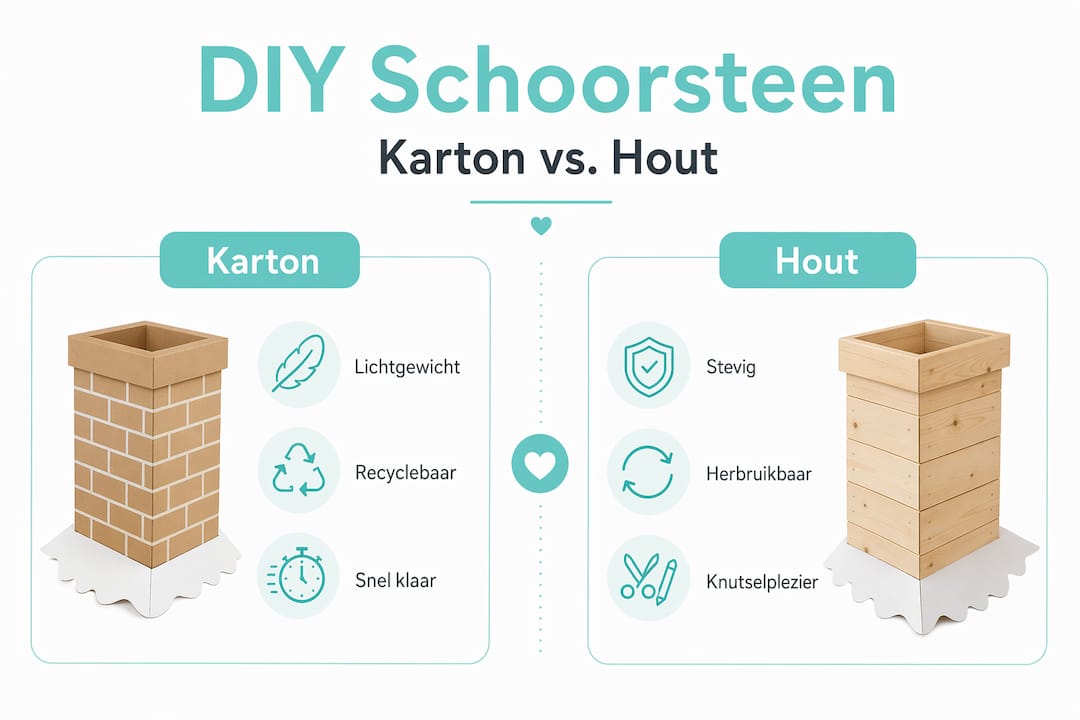 Infographic: Zelf een Sinterklaasschoorsteen maken – kies je voor karton of hout?