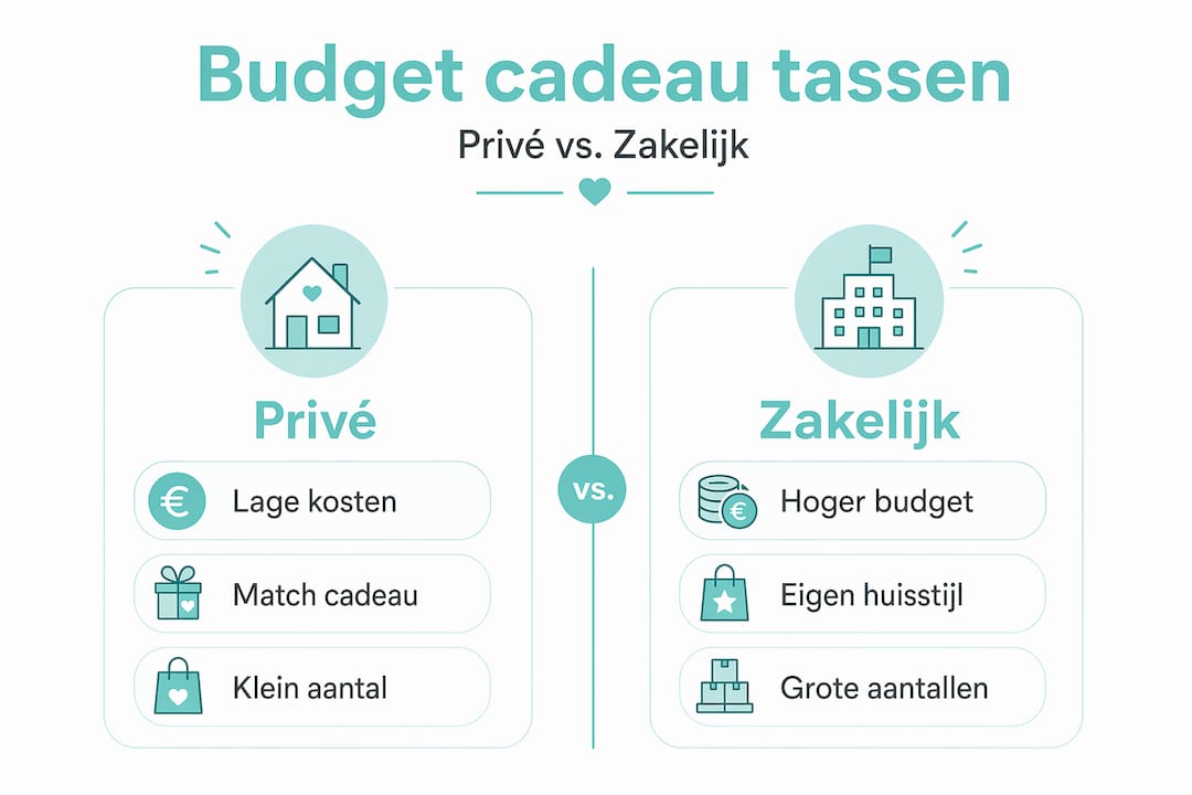 Infographic: cadeauzakjes – wat mag je privé uitgeven en wat zakelijk?