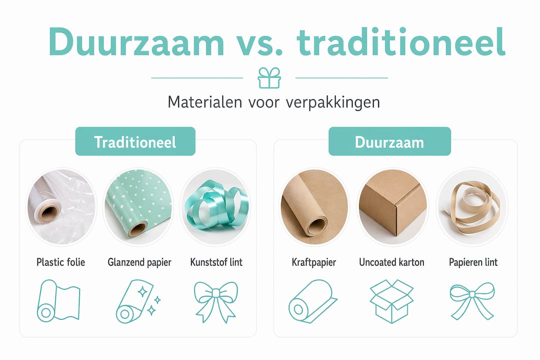 Infographic: een overzicht van duurzame versus conventionele materialen