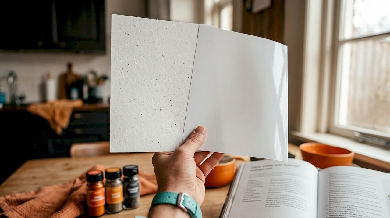 Gedetailleerde opname van de structuur van printpapier