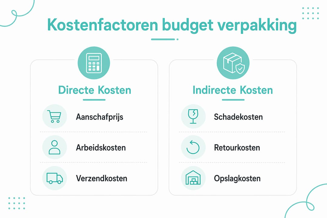 Overzicht: welke kosten bepalen het verpakkingsbudget?