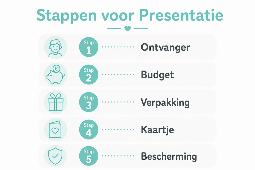 Overzicht: zo presenteer je een bloemen cadeau stap voor stap