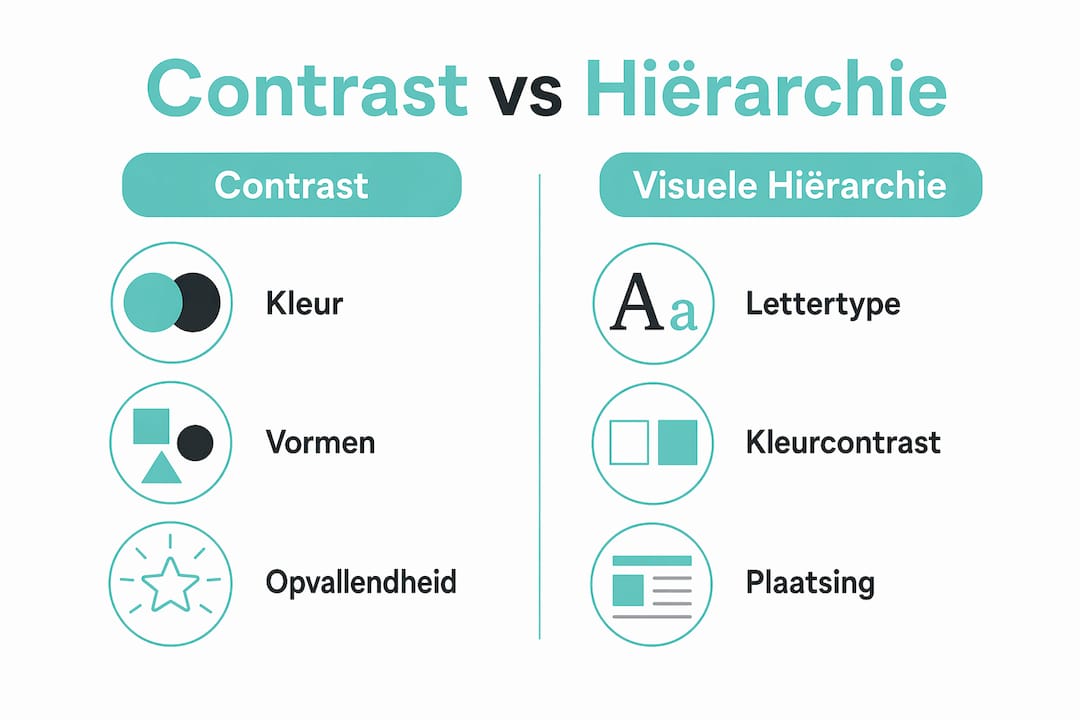 Infographic: de kracht van contrast en visuele hiërarchie in ontwerp