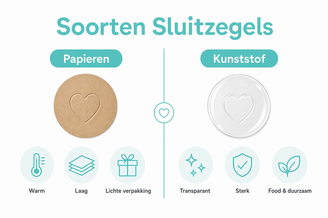 Infographic: papieren versus kunststof sluitzegels – een overzichtelijke vergelijking