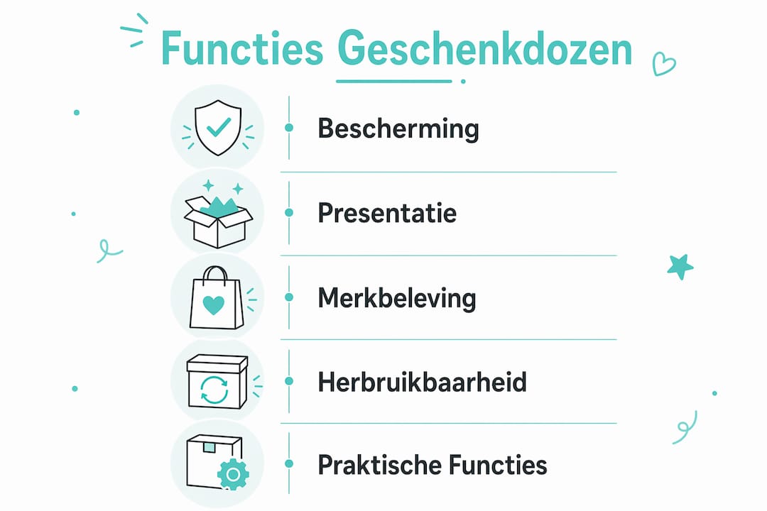 Infographic: de verschillende functies van cadeauverpakkingen stap voor stap uitgelegd