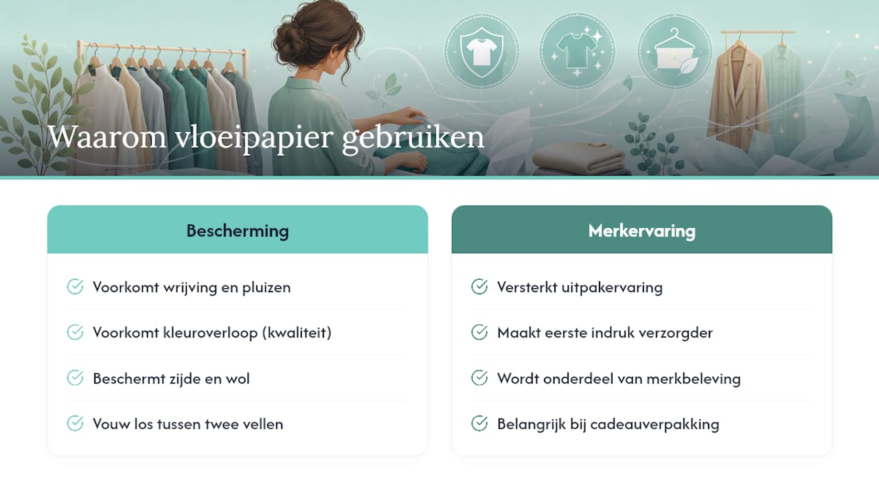 Waarom vloeipapier gebruiken bij het inpakken van kleding — overview diagram