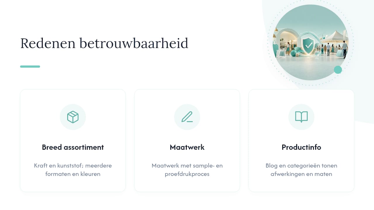 Wat maakt Kadopapier.net een betrouwbare leverancier? — overview diagram