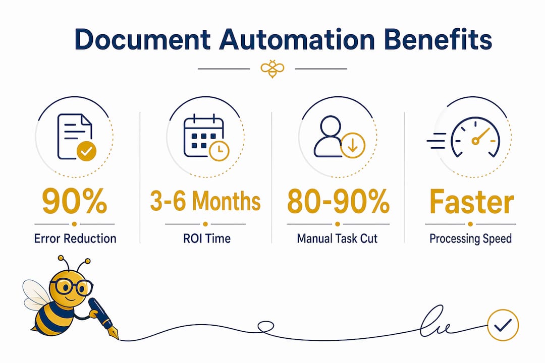 Infographic highlighting document automation benefits