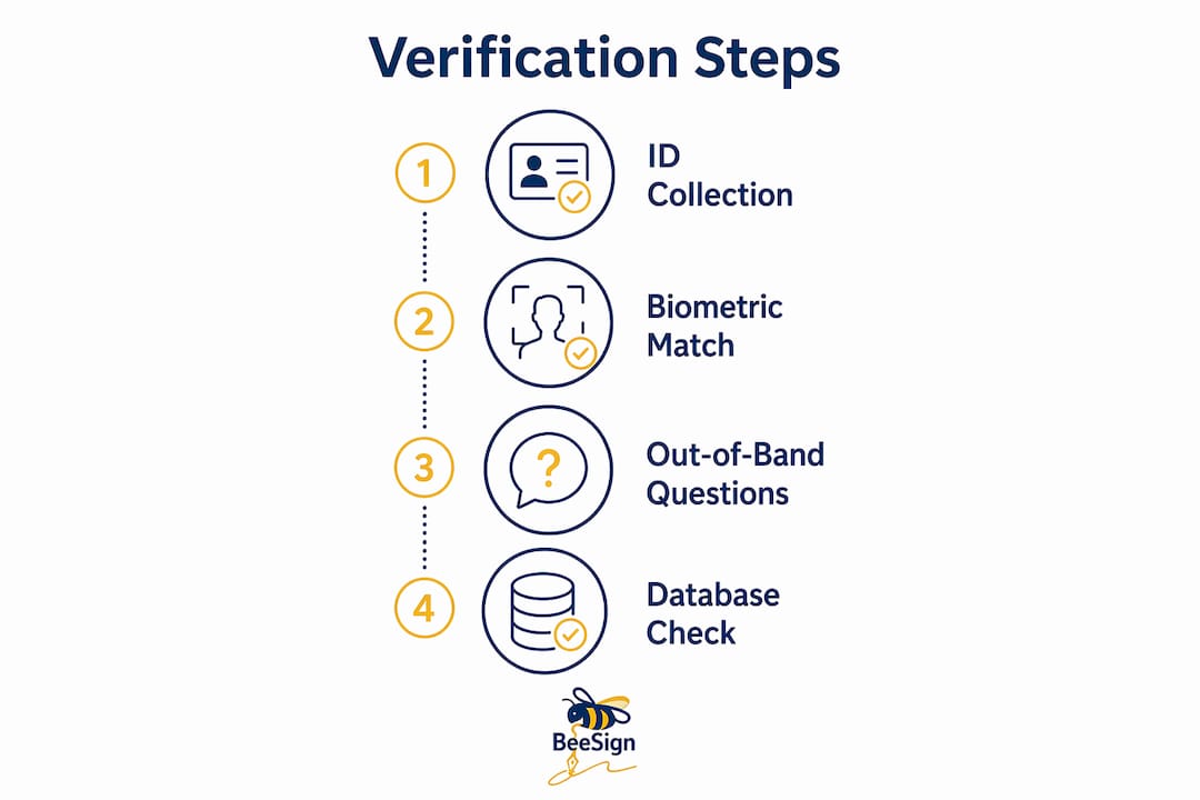 Infographic outlining verification steps in real estate