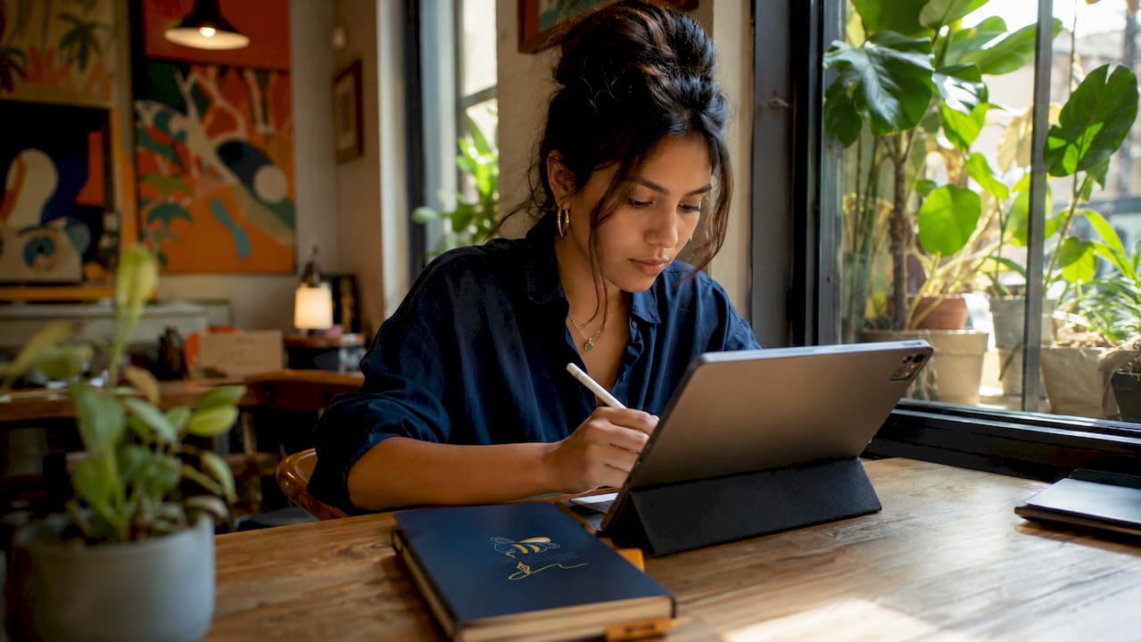 Designer working on white-label e-signature branding