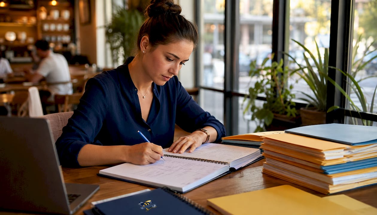 Officer documenting HIPAA compliance details