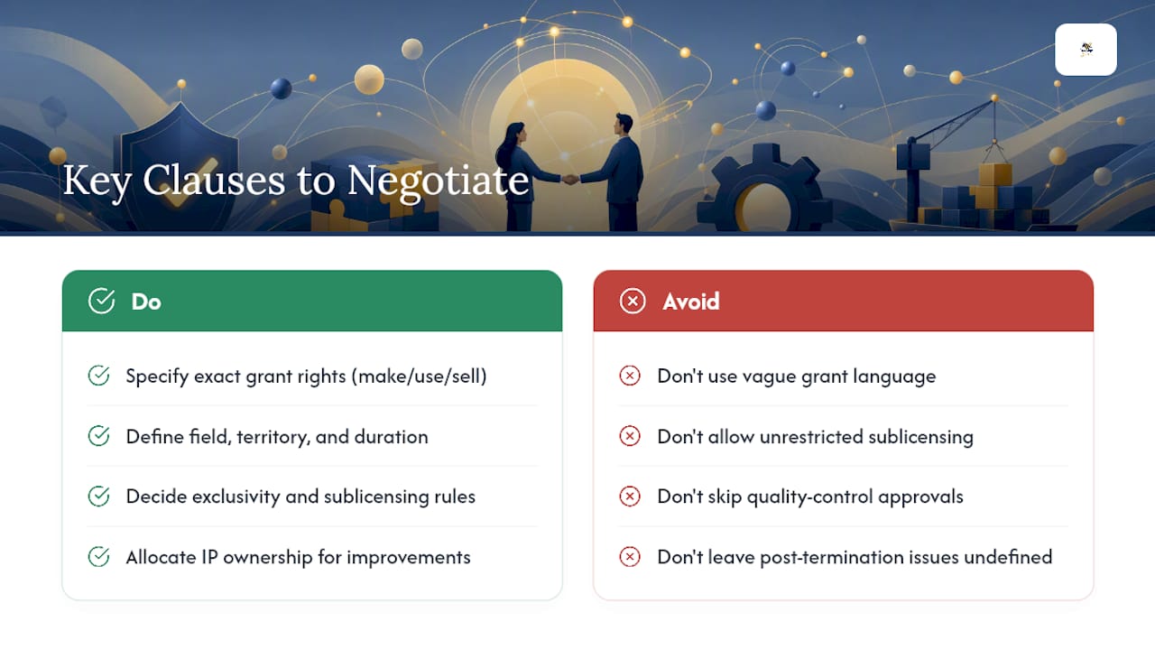 Key Elements of a Licensing Agreement You Need to Negotiate — overview diagram