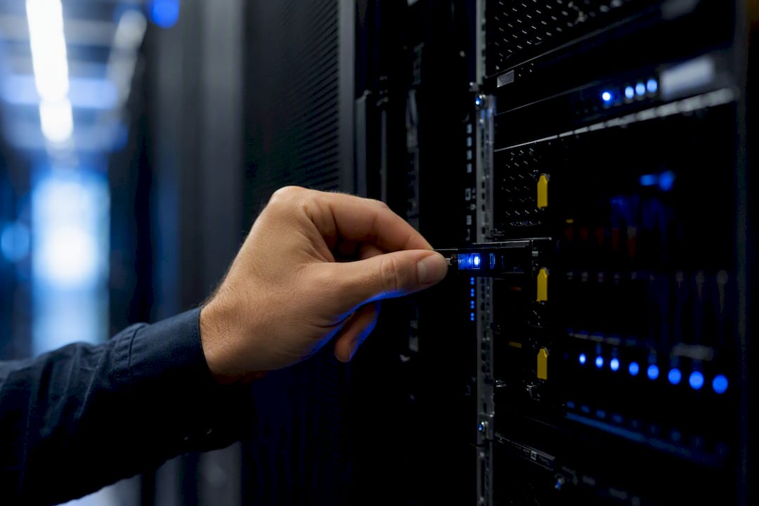 Hand adjusting encryption module in data center