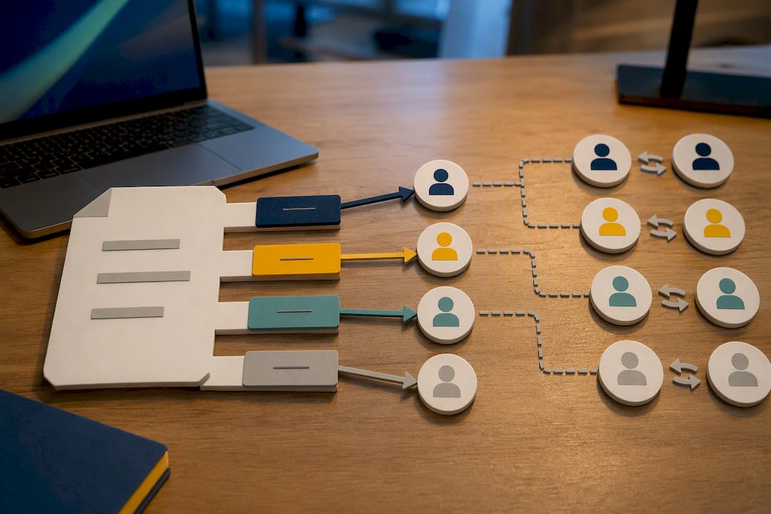 Illustration of template role field mapping