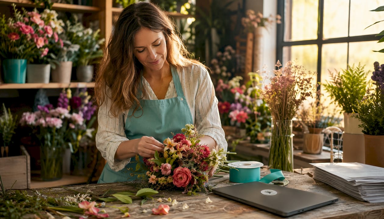 Florist segmenting email list in shop