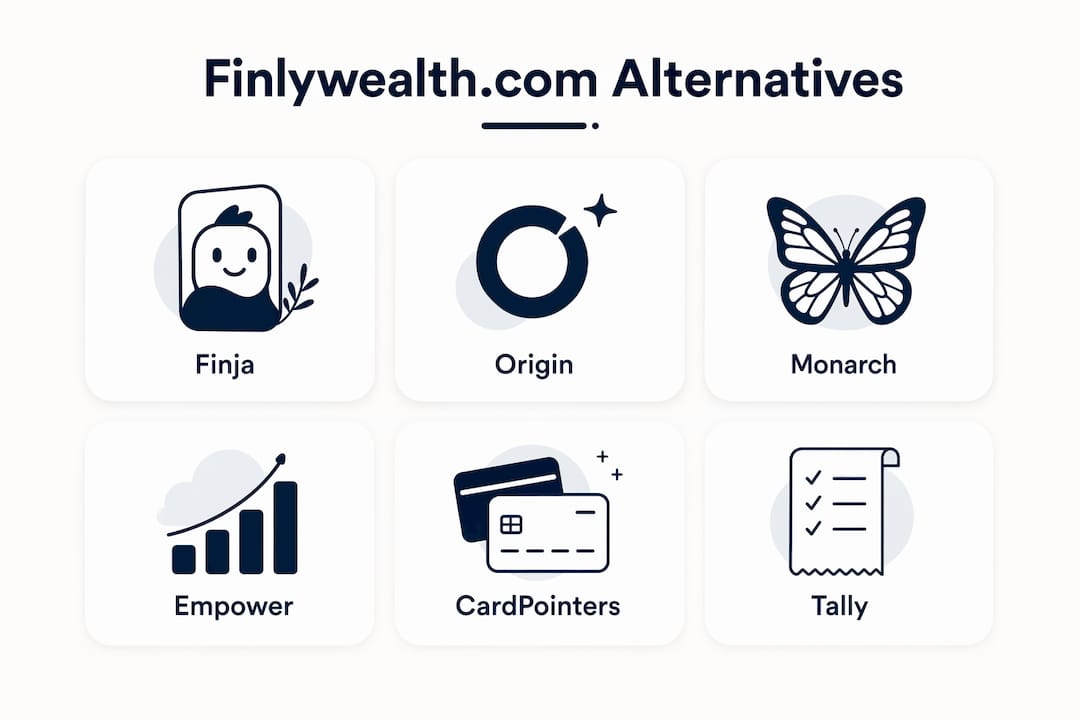 Infographic showing ranked finlywealth.com alternative tools