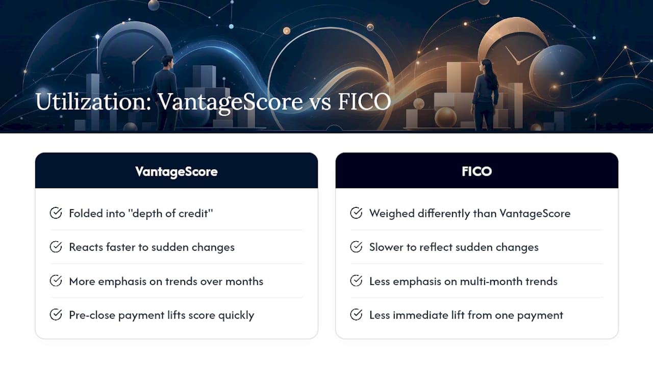 Does Utilization Affect VantageScore the Same Way as FICO? — overview diagram