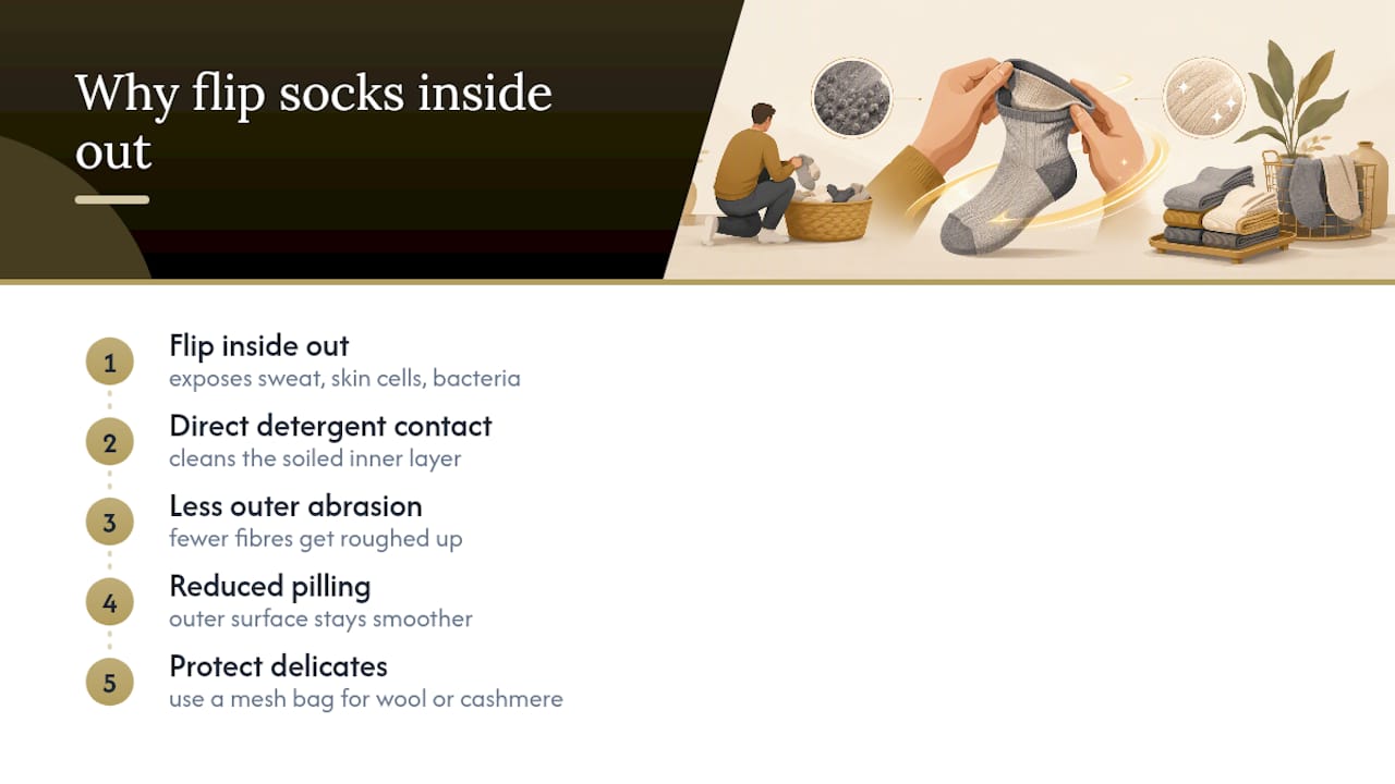 Why turning socks inside out actually works — overview diagram