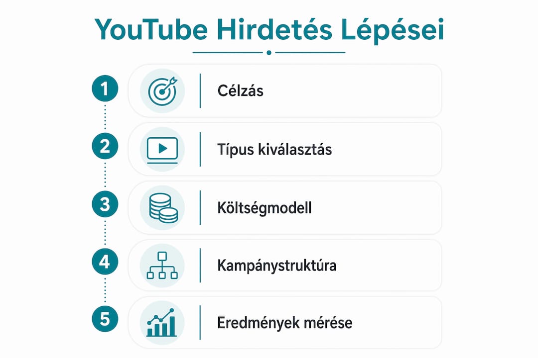 Infografika: hogyan indíts YouTube hirdetést lépésről lépésre