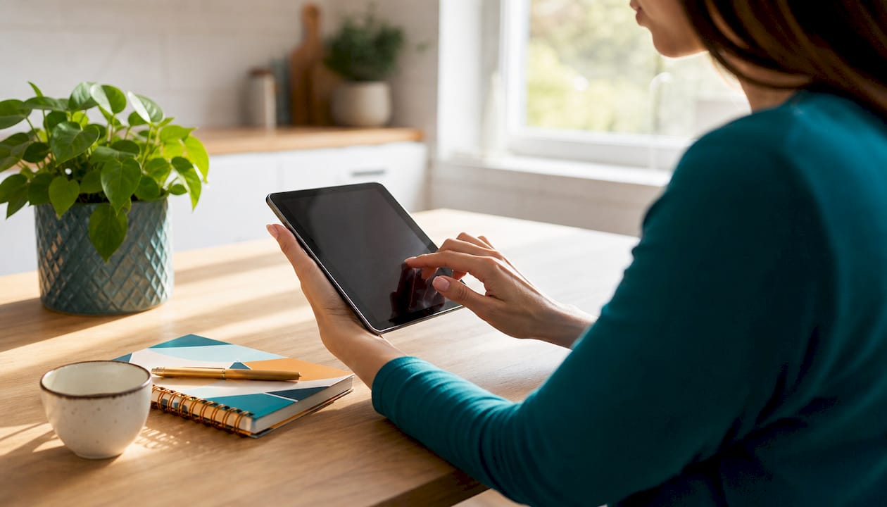 Valaki éppen a Google Cégem profilját frissíti a tabletjén