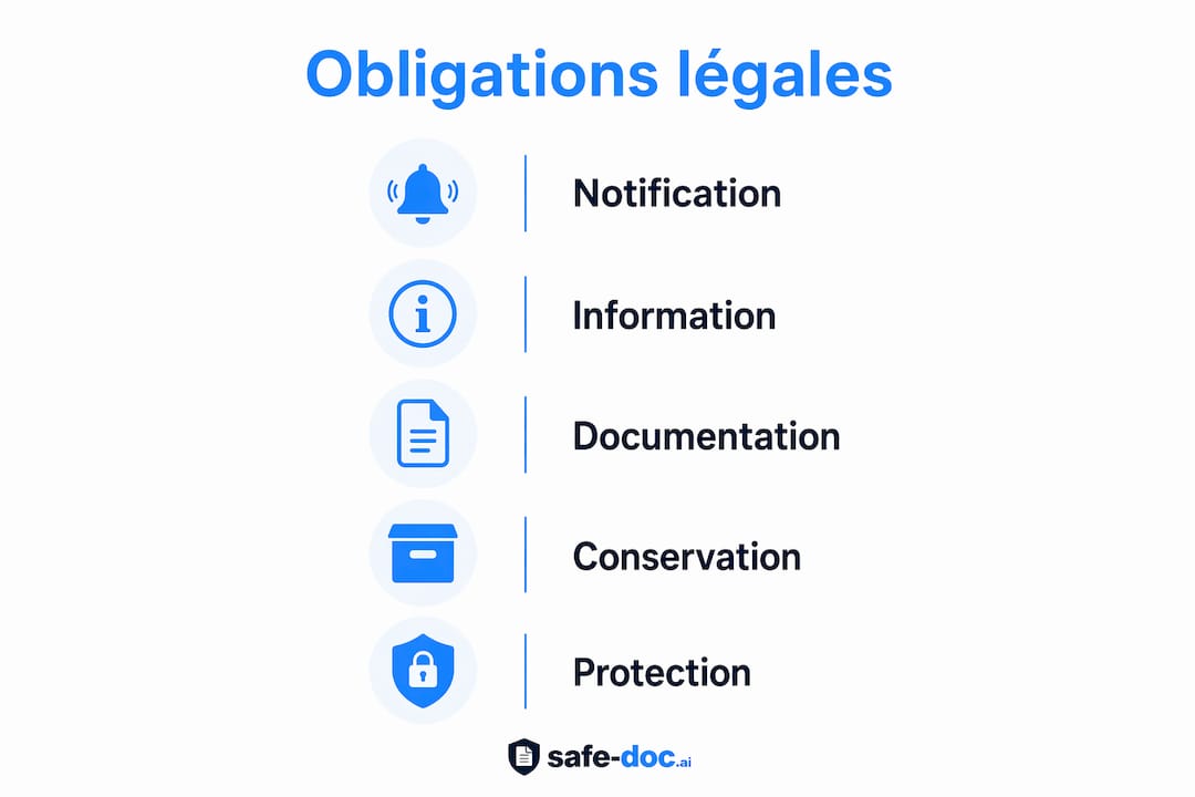 Overview of the main legal obligations in infographic form