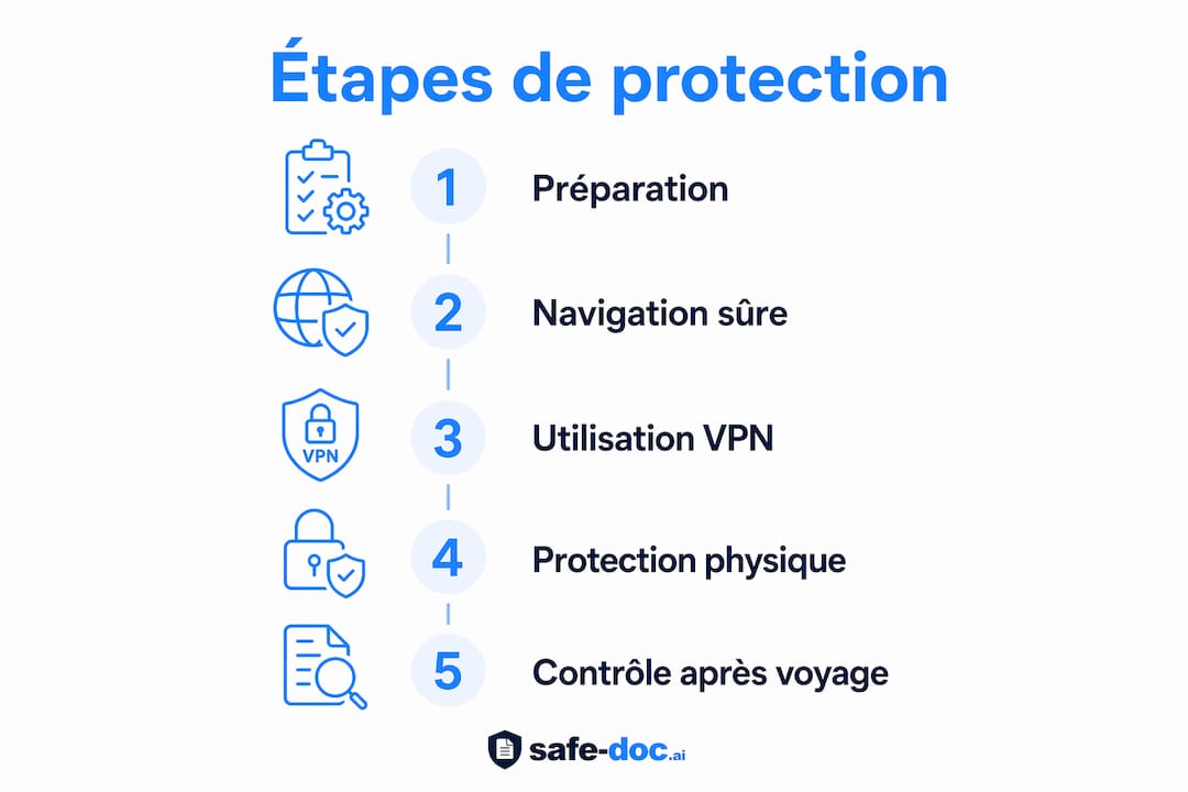 Les incontournables pour protéger ses données lorsqu’on part vivre à l’étranger, présentés en infographie