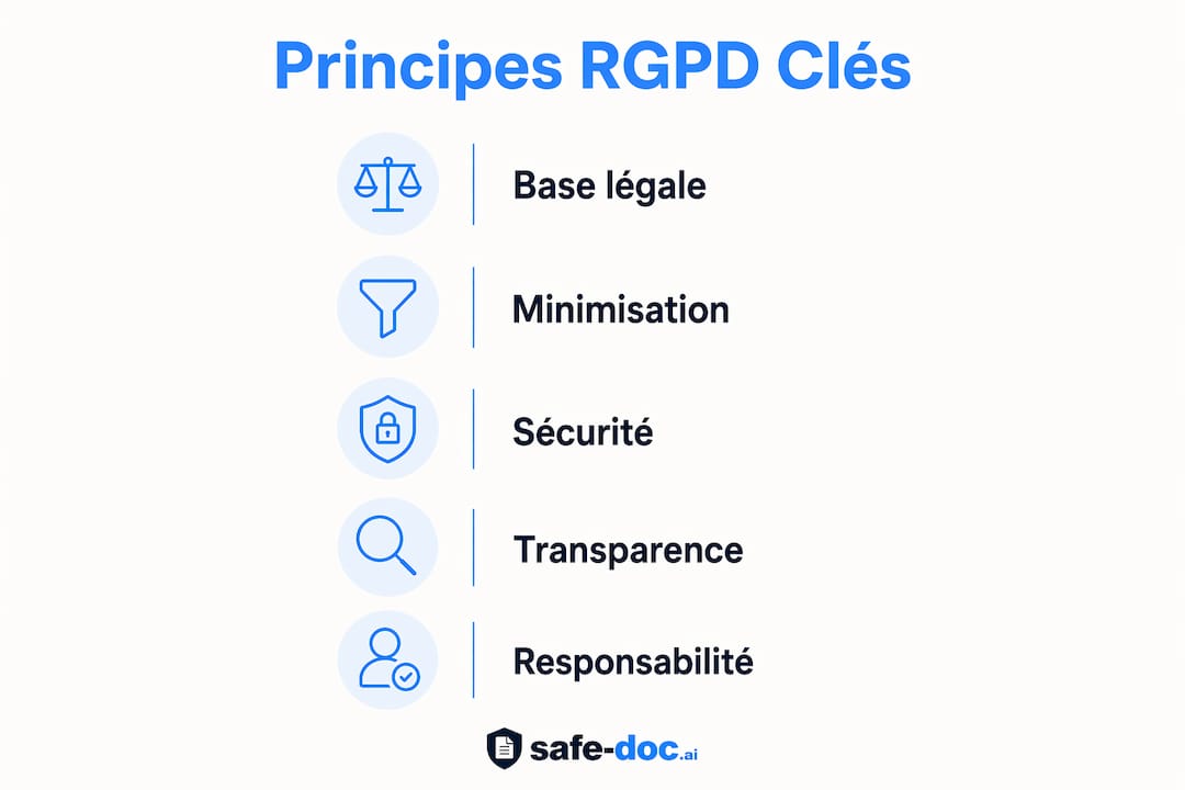 Découvrez en un coup d'œil les fondamentaux du RGPD grâce à notre infographie.
