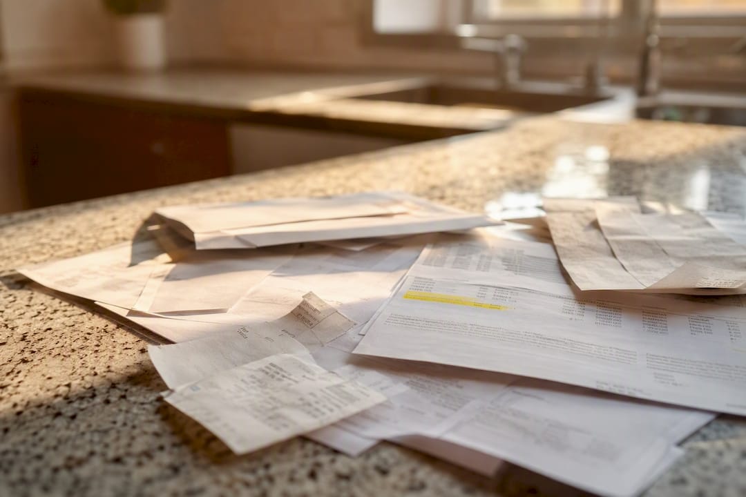 Highlighted credit card statement charges